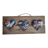 Wooden heart sign