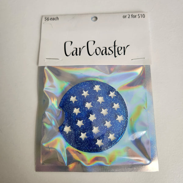 Car Coaster- Blue stars