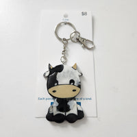 Cow keychain