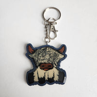 Highland cow keychain