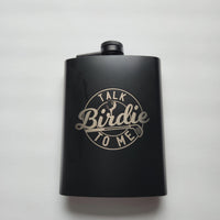 Talk birdie to me hip flask