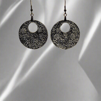 Black and white earrings