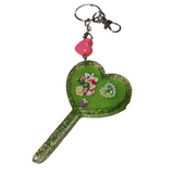 Heart wand shaker keychain