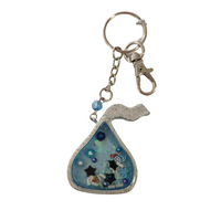 Chocolate kiss shaker keychain