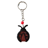 Ladybug shaker keychain