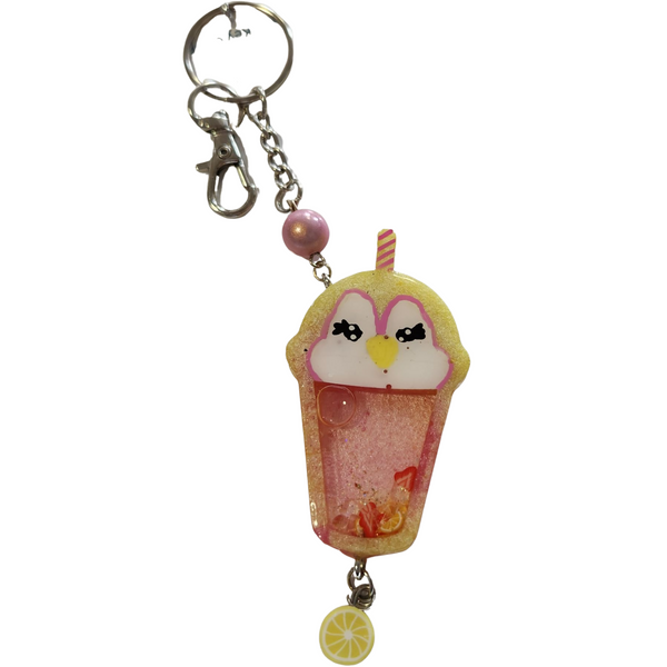 Penguin drink shaker keychain