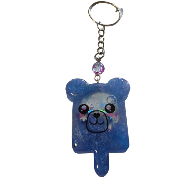 Bear popsicle shaker keychain