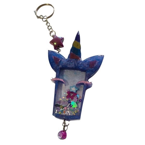 Unicorn shaker keychain