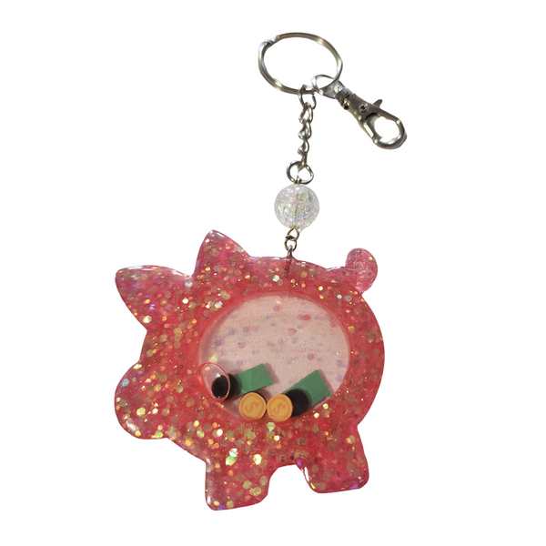 Piggybank shaker keychain