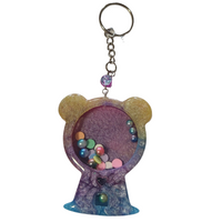 Bear gumball shaker keychain