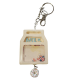 Milk carton shaker keychain